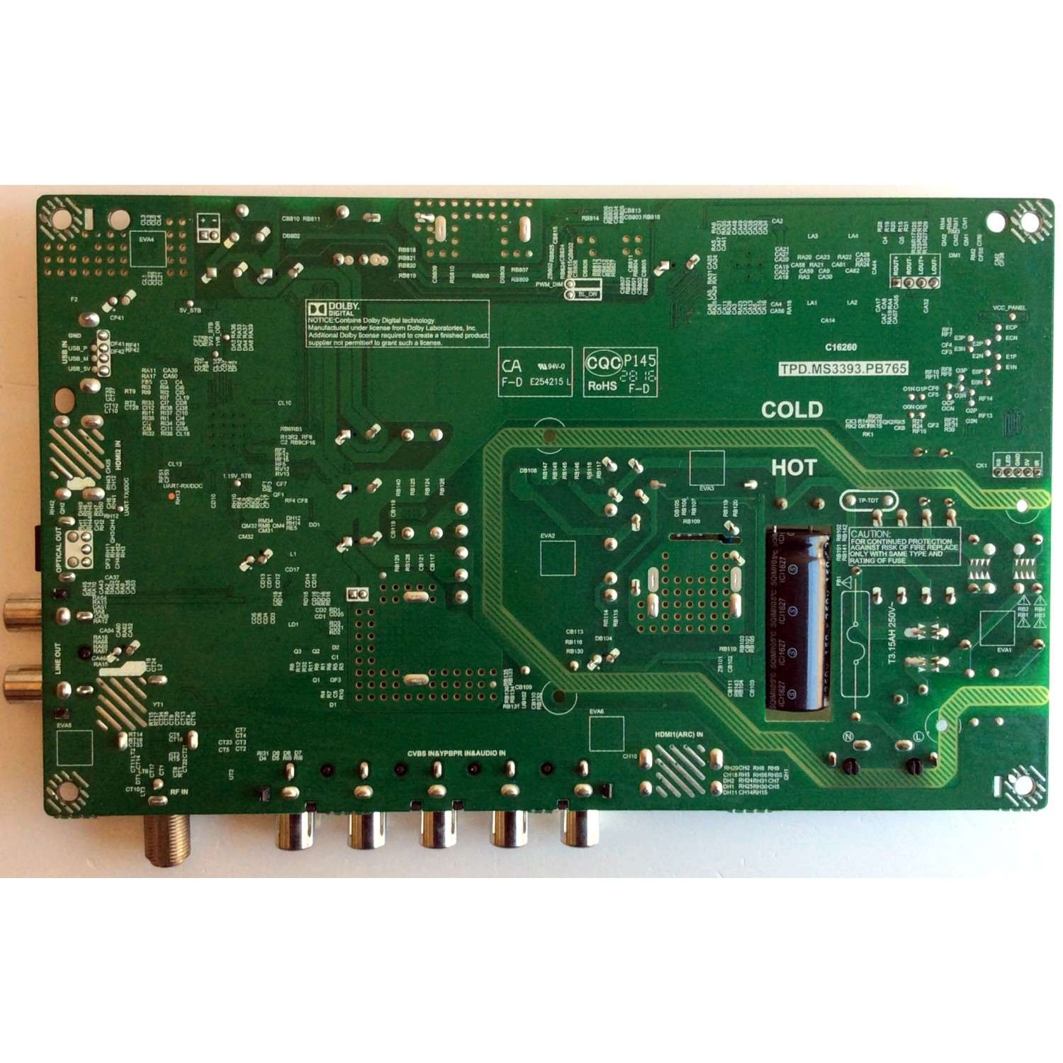 MAIN FUENTE (COMBO) PARA TV VIZIO / NUMERO DE PARTE 3632-3032-0150 / TPD.MS8220.PB765 / 363230320150 / 66MDD1G8615380A / D32HN-E0_SDCAN10 / 1001_5827 / A16077452-0H02848 / 48W5 / PANEL LSC320AN10-H02 / MODELO D32HN-E0 LAUSVMBS - Imagen 3